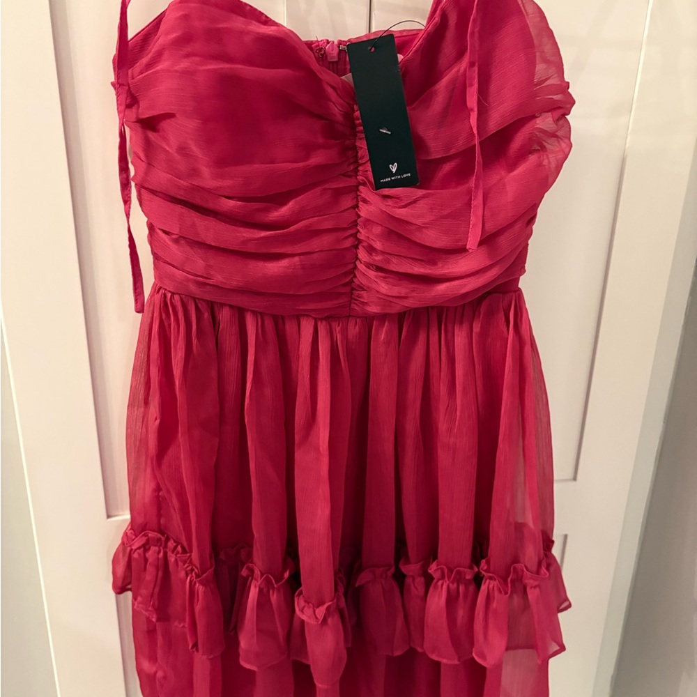 Lulu's Junior Hot Pink Mini Dress